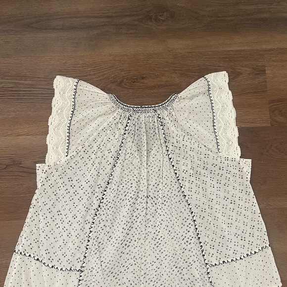 Ulla Johnson Rena Cream Top Flutter Sleeve Cotton - Picture 14 of 14